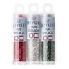 Miyuki Delica Seed Beads Bundle: Size 11/0, Christmas Silver Lined