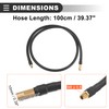 Motoforti Universal Tire Inflator Hose Adapter, 100cm/1m Length, Copper Rubber,