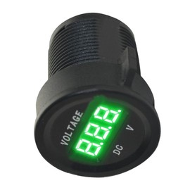 E Support DC 12V 24V Waterproof Car Motorcycle Green LED Light Digital Display Voltmeter Volt Monitor Gauge Meter
