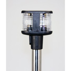 Marine Boat Foldable Dual Mount Anchor Stern Light Aluminum Pole Warm White
