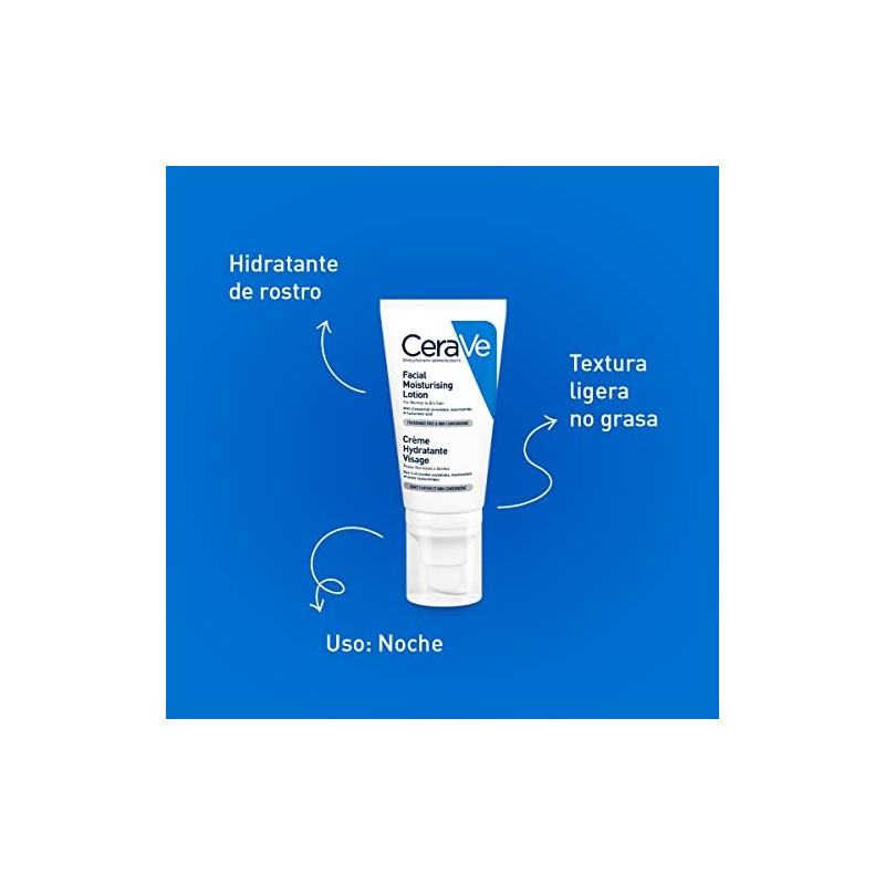 Cerave Loción Hidratante Facial Noche Textura Ultraligera 52ml