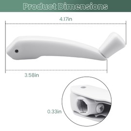 VIDABTE Folding Opener Hardware Crank for 11/32" Casement and Awning Window Operator, Casement Window Crank Handle (2 Pcs)