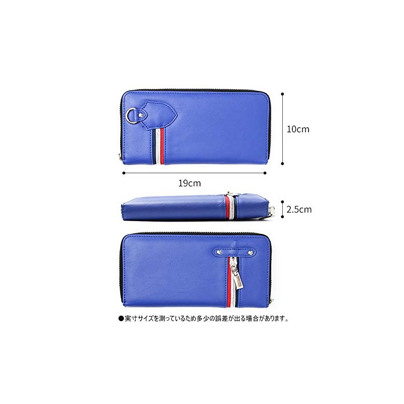 Daylight DL-1018 Men's Long Wallet, Round Zipper, Tricolor Zip, Popular