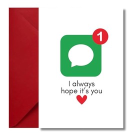 Valentine's Card For Him & Her Cute For The One I Love Design