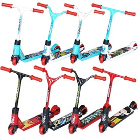 Enyolidimk 2Pcs Finger Scooter, Multi-Colored Finger Skateboards, Simulation Mini Scooter Finger Toy With Removable Wheels, Finger Training,Toys Skateboard Scooter For Party Favors