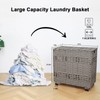 OIAHOMY Laundry Hamper with Lid, 140L Clothes Hamper with 3