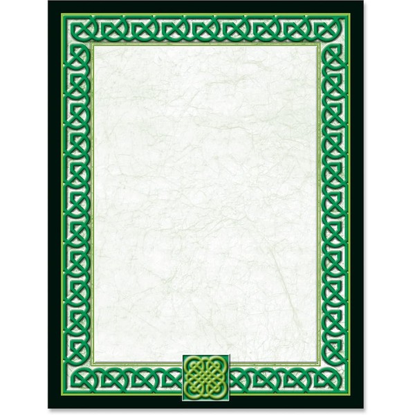 Paperdirect Celtic Spring St Patrick Holiday Theme Paper Stationery, Border