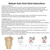 Beduan Brass 10500-VE Automatic Float Valve, 1/2" Male Thread Air