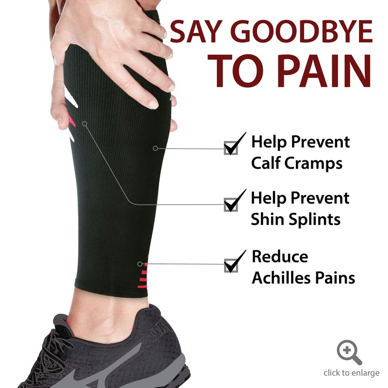 Calf Compression Sleeves for Men & Women (Ideal for Sports,