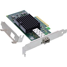 InLine 10-Gigabit Network Card, 1x SFP+, PCIe x8, 10 GBASE-T Ethernet LAN Controller, from Win 7, Server 2008, Linux 2.6, incl. Low Profile Slot Bracket, 51130A