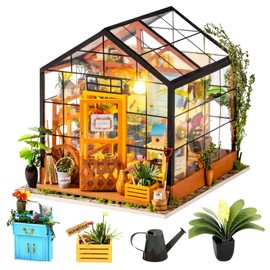 Rolife DIY Miniature Dollhouse Kit 1:24 Scale Wooden Greenhouse Mini House Furniture Women Girls Boys Gift Birthday Christmas Valentine