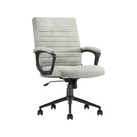 Click365 Transform 3.0 Ergonomic Mid Back Desk Chair Vegan Leather Grey