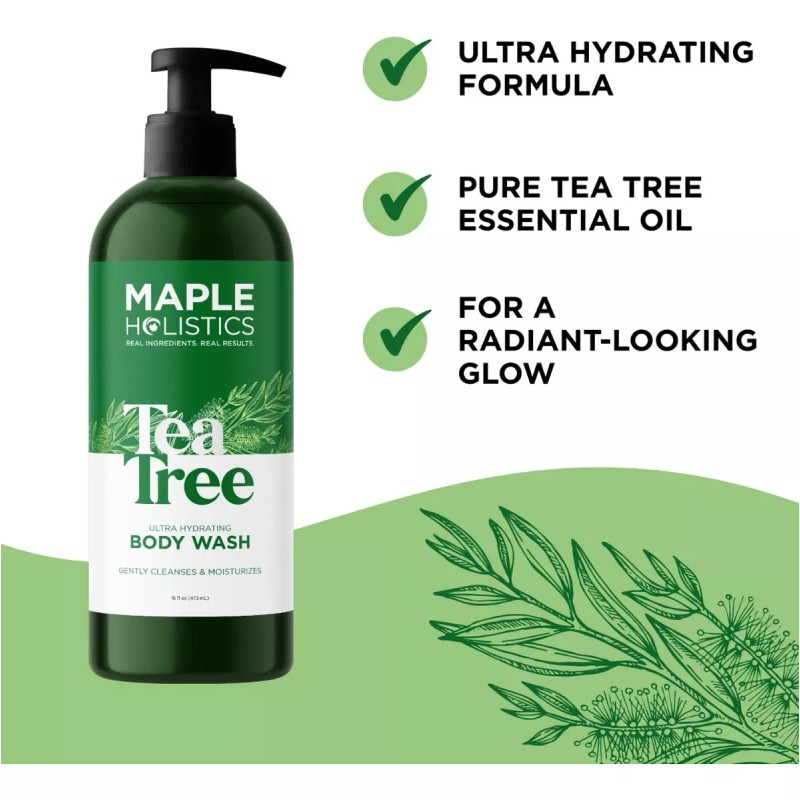 Maple Holistics Jabón Corporal De Aceite Árbol De Té Para