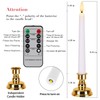 FREEPOWER 6PCS Flameless Window Candles with Gold Candle Holders, Battery