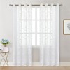 BGment White Sheer Curtains 84 Inches Long 2 Panels -