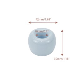 Savagrow 4pcs Mini Ceramic Toothbrush Holders Couple Blue Bathroom Toothbrush Holder Stand, Round