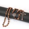 Nazareth Store Sacred St Benedict Wood beads Rosary Solid Wooden