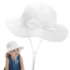 Fjquamitix Baby Sun Hat with Bow–Adjustable Soft Cotton Toddler Bucket