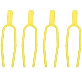 lasenersm 50 Pieces Plant Fixing Clip Plastic Plant Clips Plant Support Clips Strawberry Planting Fork Stolon Fixing Clamp Plant Clip Fastening Fixture Garden Tools, Yellow