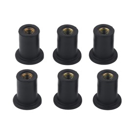 6pc M4 Windshield Nuts, Resistant Rubber Well Nuts Windshield Bolts Well Nuts Kit, for Motorcycles Kayak Canoe Boats Kayak Screw M6