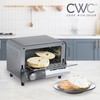COOK WITH COLOR Mini Toaster Oven: 600W Power, Precision Timer,