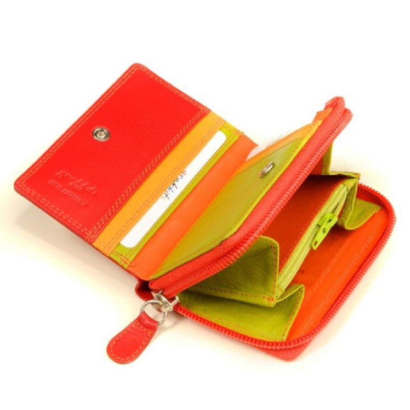 Graffiti Golunski RFID Small Leather Handbag Bright Colours 7.5 x