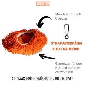 Auto und Teile - NoScratchy Brushcover – Waschbürstenüberzug inkl Tasche - für universal Auto-Waschbürste – schonende Autopflege