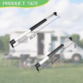 TSUGAMI RV Screen Door Cross Bar Handle, Aluminum Adjustable Camper Cross Grab Barring with Non-Slip Grip from 21-5/8 to 28-5/8 in, Caravan Accessories, Universal for Trailer Motorhome Tow