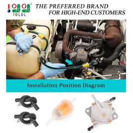 10L0L Bomba de combustible para EZGO TXT & Medalist 1994 en adelante carrito de golf de gas de 4 ciclos con motor Robin de 295 cc y 350 cc, reemplaza OEM # 72021-G01 S5148