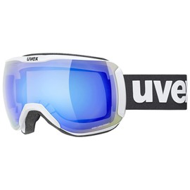 uvex Downhill 2100 CV Ski Goggles for Women and Men, Contrast-Enhancing, Distortion-Free, Anti-Fog, White/Blue-Green, One Size