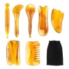 Rodillo De Masaje Facial De Jade Gua Sha Rejuvenates, 7