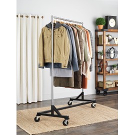 Whitmor Commercial Garment Z-Rack - Silver / Black