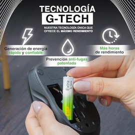 GP Pilas AAA, Paquete de 36 Baterias AAA, 1.5V Alcalinas LR03 - hasta 80% Más Potencia con G-Tech, 10 Años de Vida Útil, Pilas Triple AAA de Alto Rendimiento para Juguetes, Controles y Videojuegos