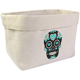 Large 'Sugar Skull' Canvas Organiser/Storage Bag (OR00014265)
