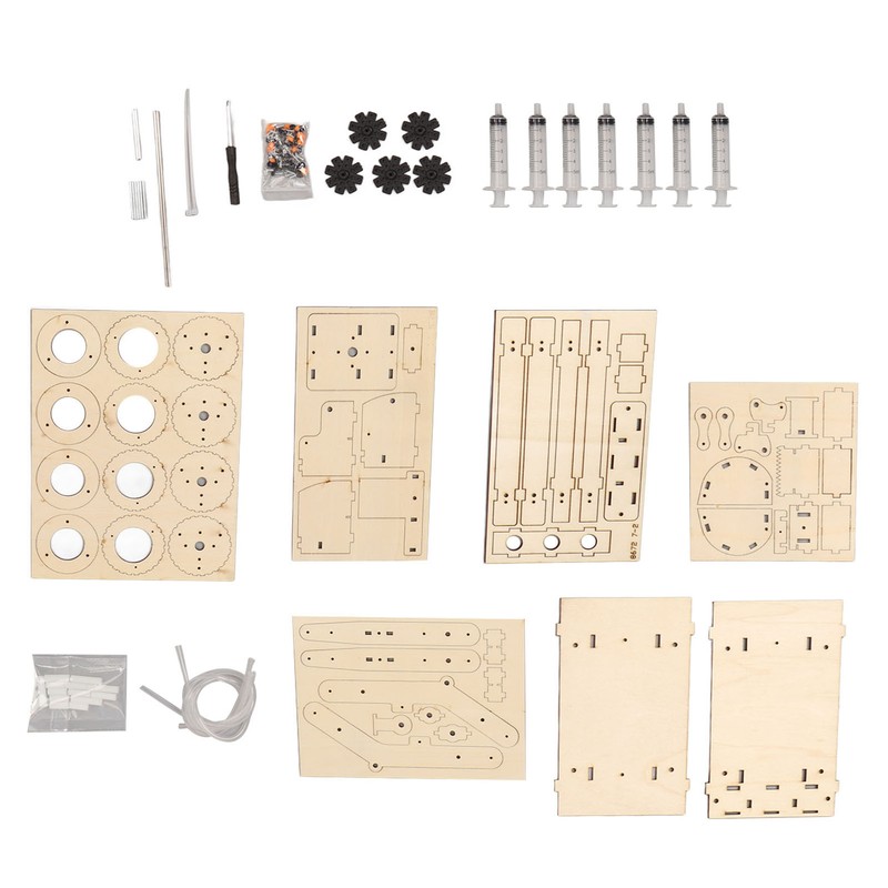 Wooden Hydraulic Excavator DIY Manual Detachable Educational Stimulation Hydraulic Excavator