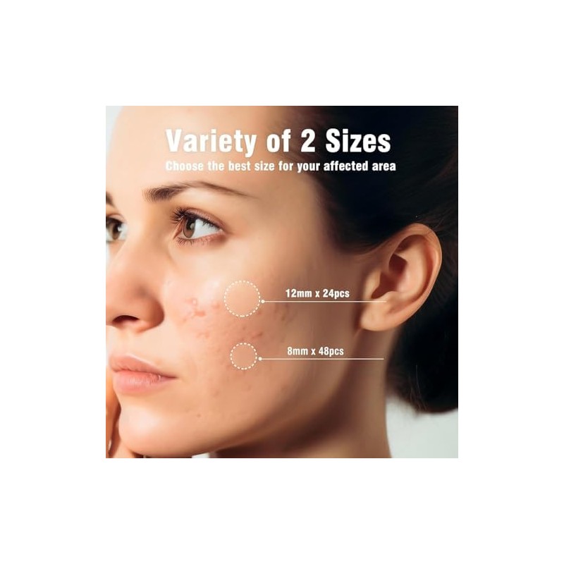 OUKEYA Parches Hidrocoloides Faciales para Imperfecciones, 36 Piezas