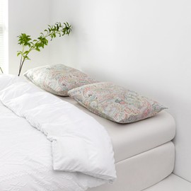 SUSYBAO 100% Cotton Pillowcases King Size Set of 2 Pink Paisley Print Bed Pillow Covers Envelope Closure End Boho Floral Pillow Protectors Luxury Quality Comfortable Durable (2 Pack, 20 x 36 inch)