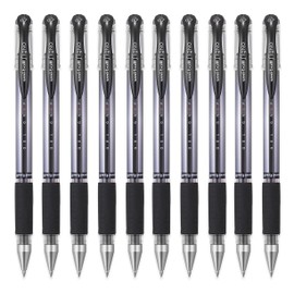 uni-ball UM-151 Signo Gel Grip Rollerball Pen - 0.7mm - Black Ink (10)