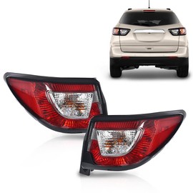 G-PLUS Tail Lights w/Bulbs Compatible with Chevy Traverse 2013 2014 2015 2016 2017 Driver and Passenger Side Outer 84266020, 23301757, GM2805112, 84266019, 23301756, GM2804112 Clear Lens