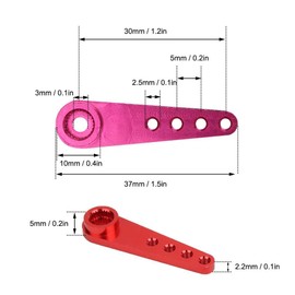 Tbest Servo Horn Arm, 25T RC Servo Arm Accessories, Aluminium Alloy for Futaba/JR RC Servo 8 Colours