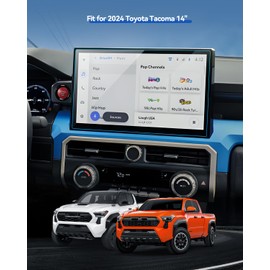 LANTU 2PCS Anti-Glare Screen Protector for 2024 2025 Toyota Tacoma Limited/Trailhunter/TRD Pro Accessories Navigation Touchscreen Protector Film Accessories HD Clear 14''