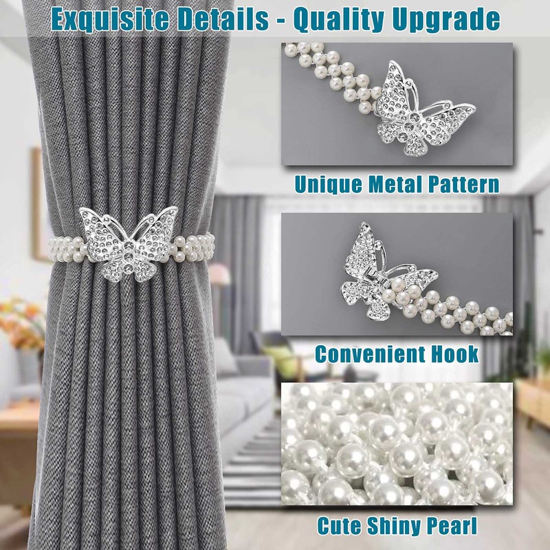IAGORYUE Curtain Tie backs 4 Pcs Metal TieBacks with Classy
