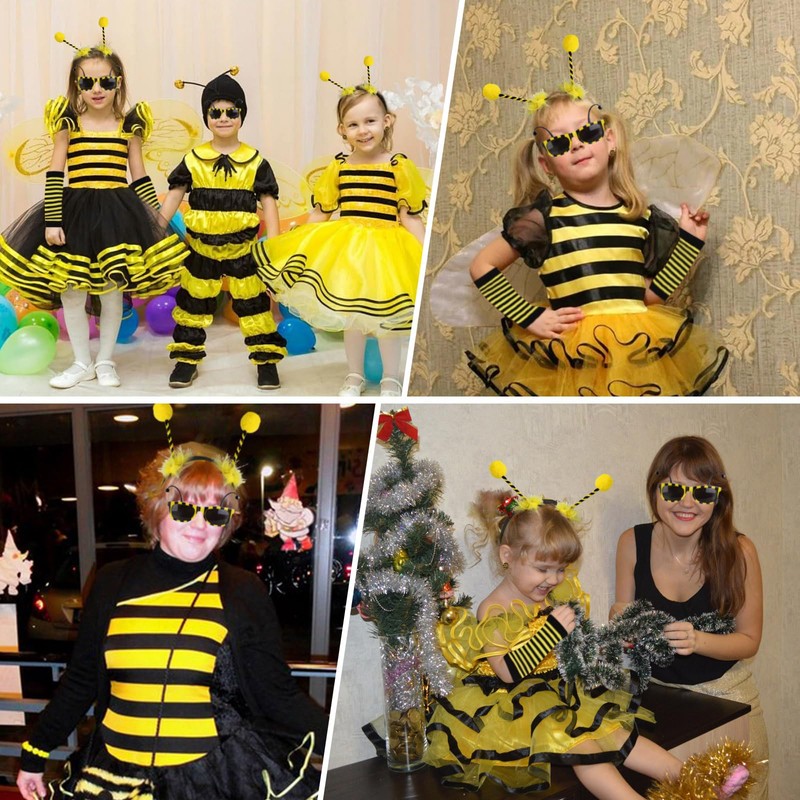 Sinwind Bee Costume, Pack of 6 Bee Costume Kit, Fancy