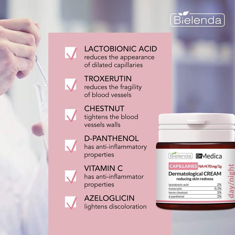 Bielenda DR MEDICA CAPILLARIES - Dermatological Couperose 24 Hour Cream