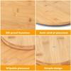 Wood Rotating Serving Trays, 11.8" Bamboo Serving Platter Plate, 360