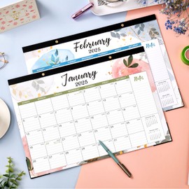 2025 Desk Calendar - JAN 2025 - DEC 2025, 17" x 12" Desk Calendar 2025, Desk Pad, Large Ruled Blocks, 12-Month Calendar 2025