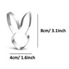 WJSYSHOP Rabbit Bunny with Long Ears Shape Cookie Cutter