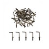IDEALSV Small Antique Brass Screw in Hooks 5/8" L Shape