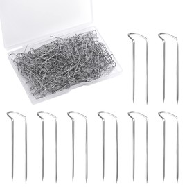 SAVITA 200pcs U-shaped Sewing Quilting Pins, Stainless Steel Craft Pins Double Blocking Pins Multi-purpose Straight Pins for Sewing, Home Decor and Jewelry Display (0.9 inch Long)