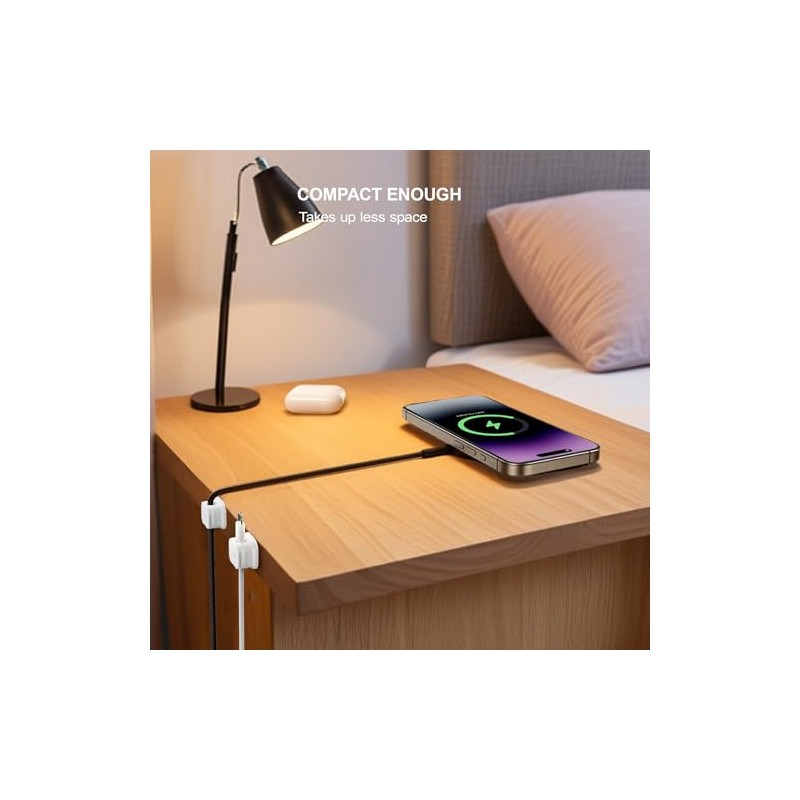 Picozon Magnetic Cable Clip Organizer - 24 Pack for Home